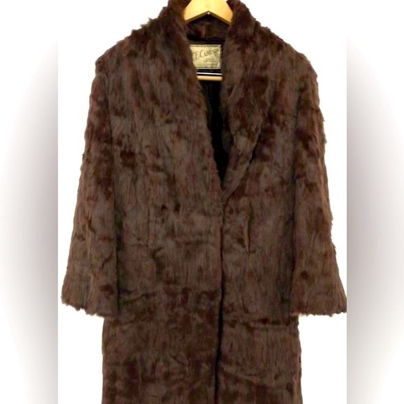ce carlson Jackets & Blazers - Brown mink long real fur coat